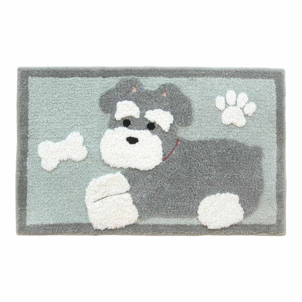 ファンディットアニマル 約45×75cm 玄関マット （ シュナウザー 豆しば