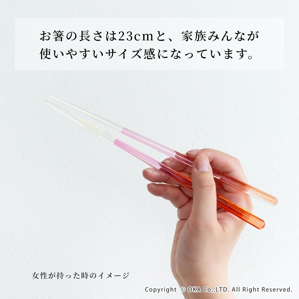 トロピカル お箸 （ 日本製 箸 食洗機対応 クリア 透明 高級 上品 おは