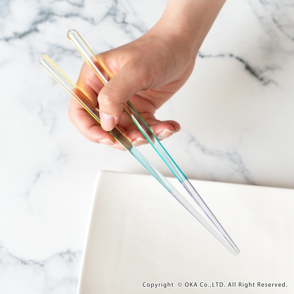 トロピカル お箸 （ 日本製 箸 食洗機対応 クリア 透明 高級 上品 おは