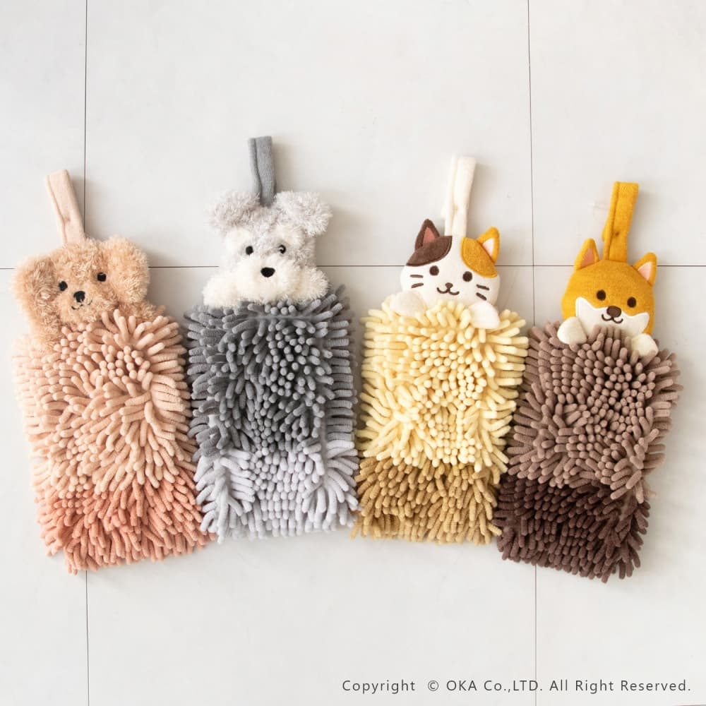 ファンディットアニマル モールタオル （ マスコット付 約13cm×36cm