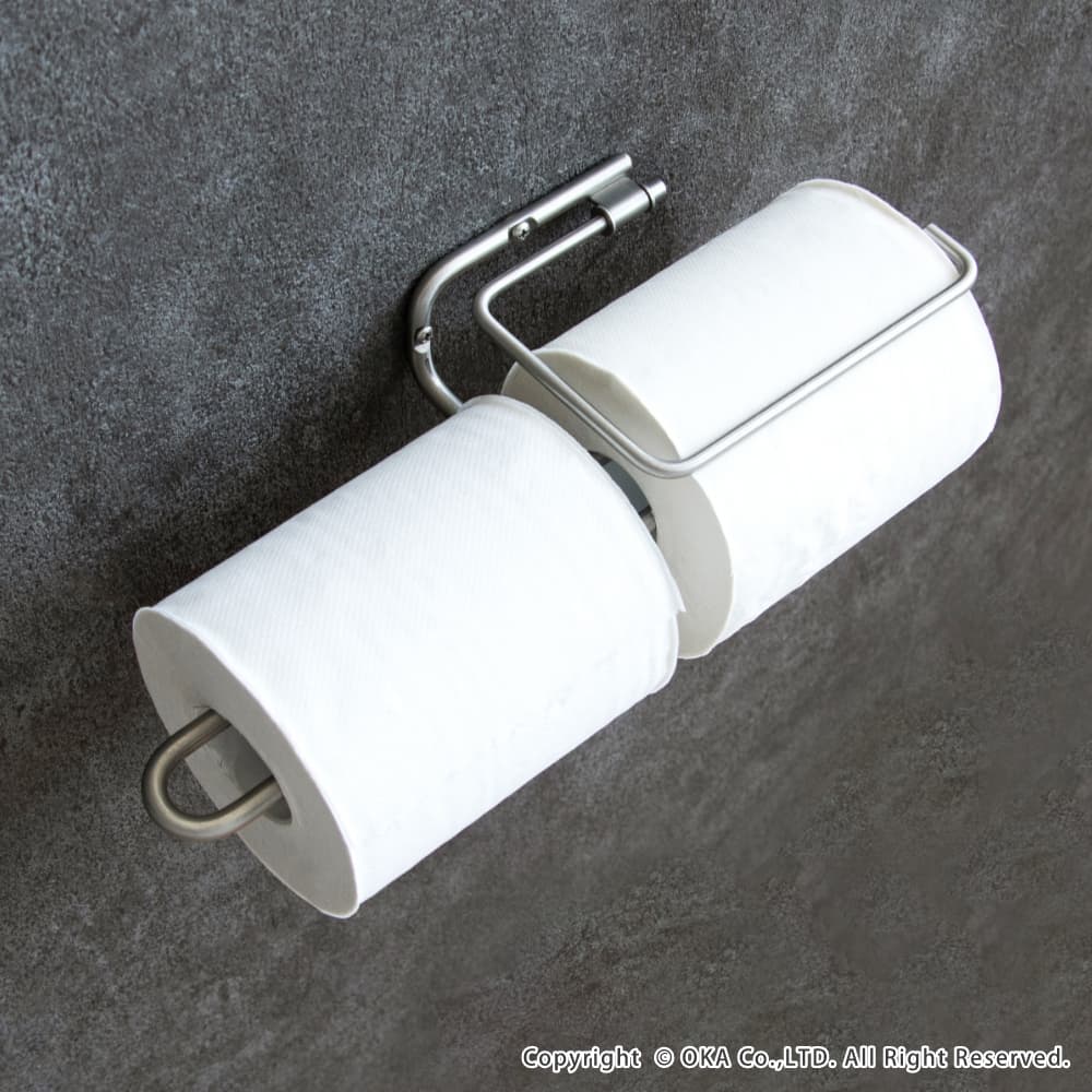 ren ステンレストイレットペーパーホルダー ダブル ren ステンレス トイレットペーパーホルダー ダブル （ ペーパー