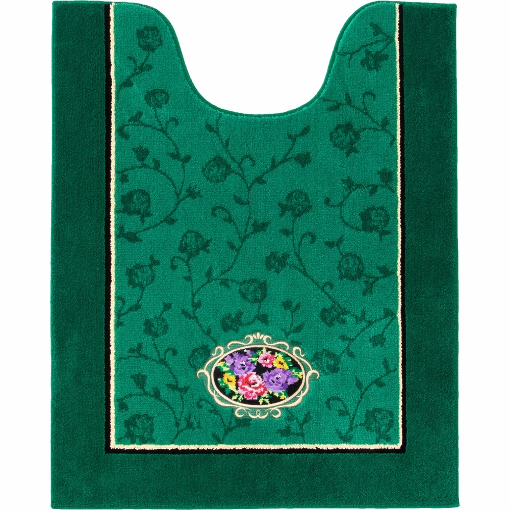 シェニールロゼ ロングトイレマット 約85cm×67cm （ 洗える