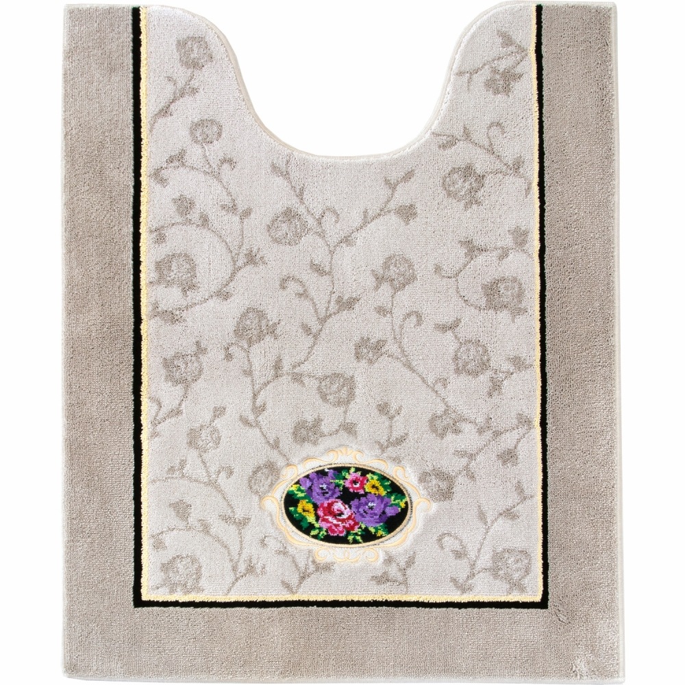 シェニールロゼ ロングトイレマット 約85cm×67cm （ 洗える