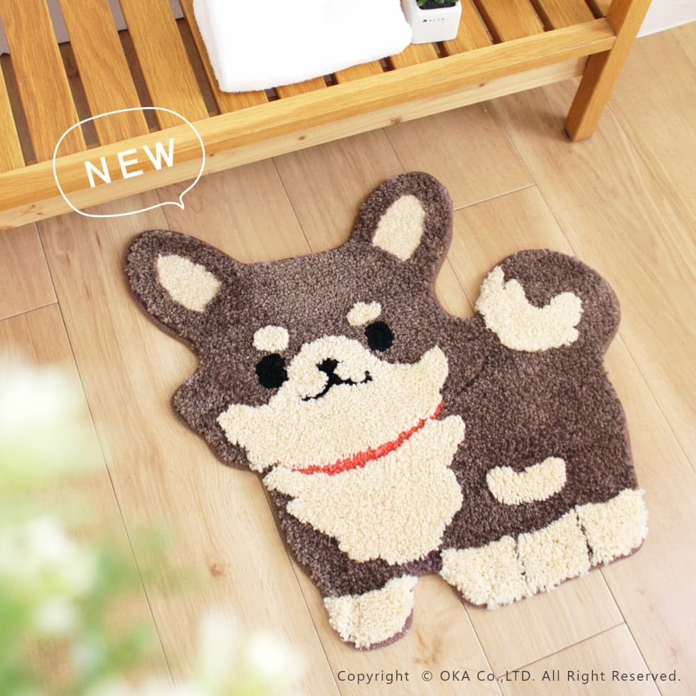 ファンディットアニマル アクセントマット （ 洗える ミニラグ 犬 ネコ