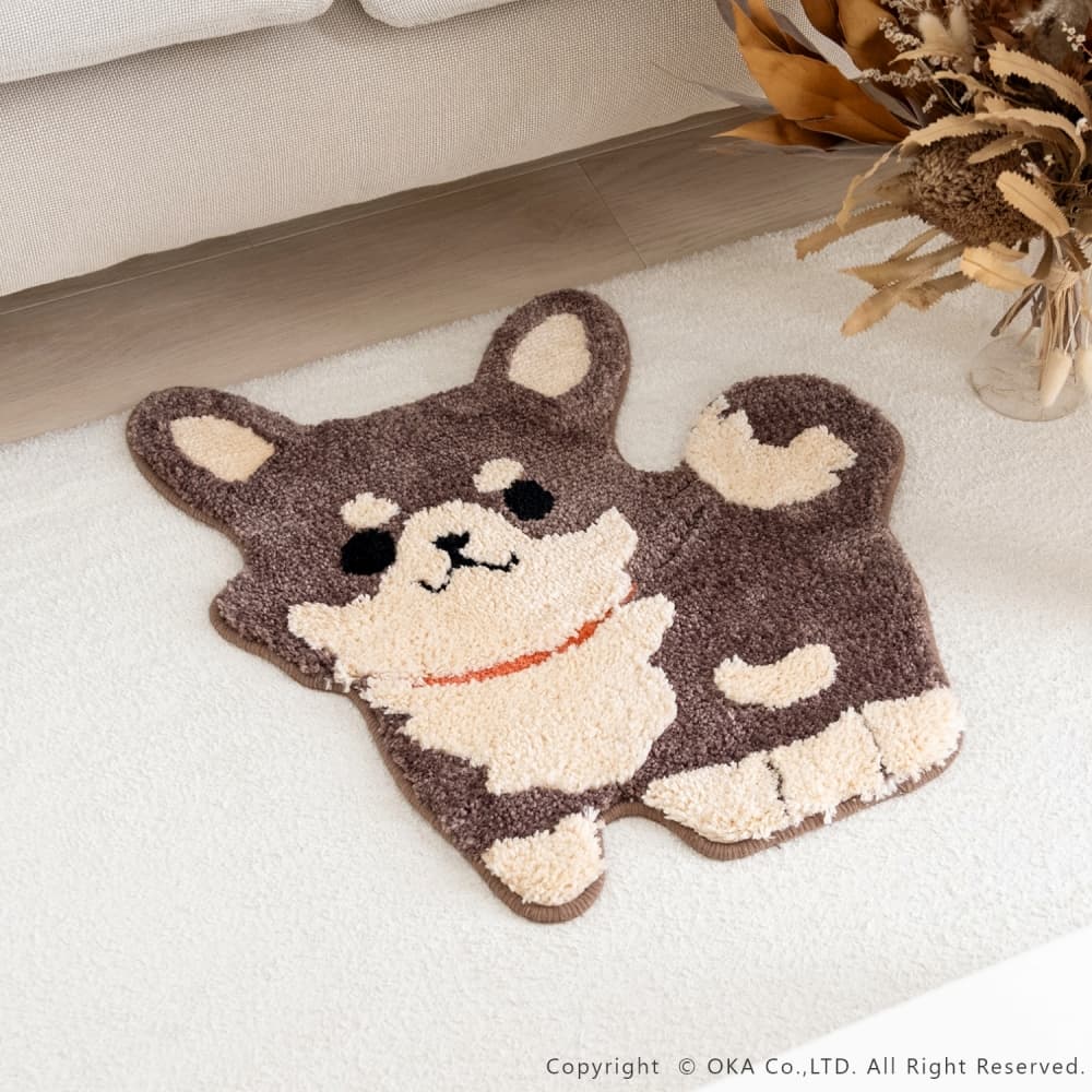 ファンディットアニマル アクセントマット （ 洗える ミニラグ 犬 ネコ