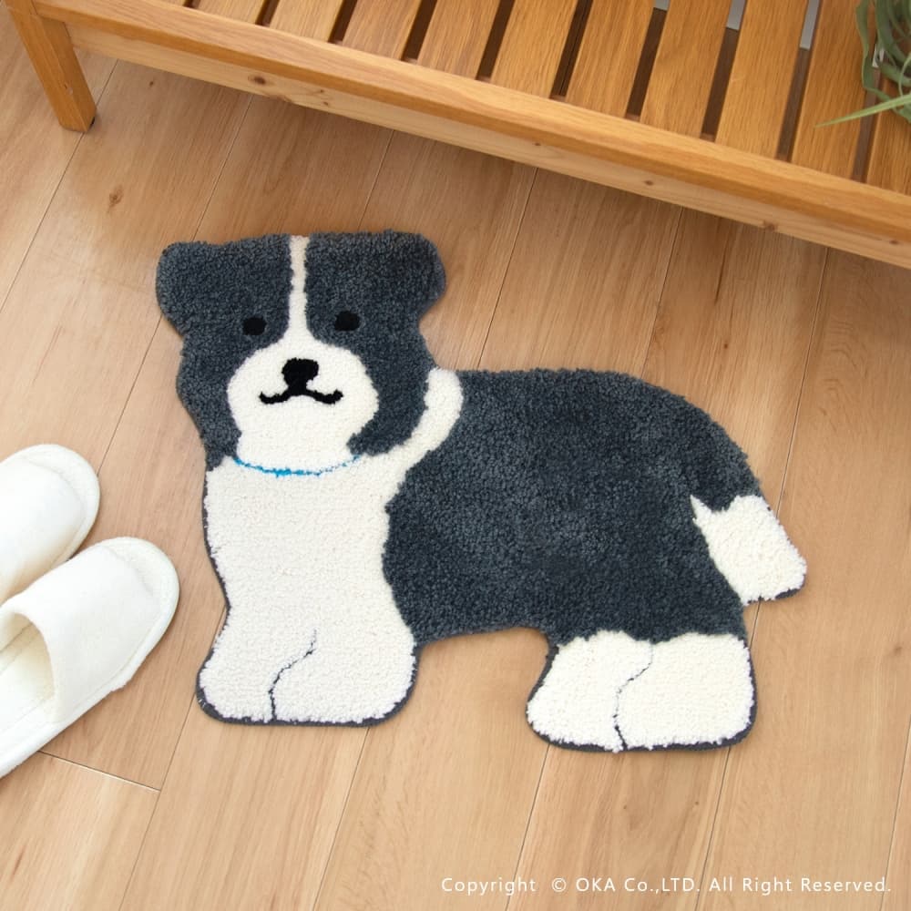 ファンディットアニマル アクセントマット （ 洗える ミニラグ 犬 ネコ