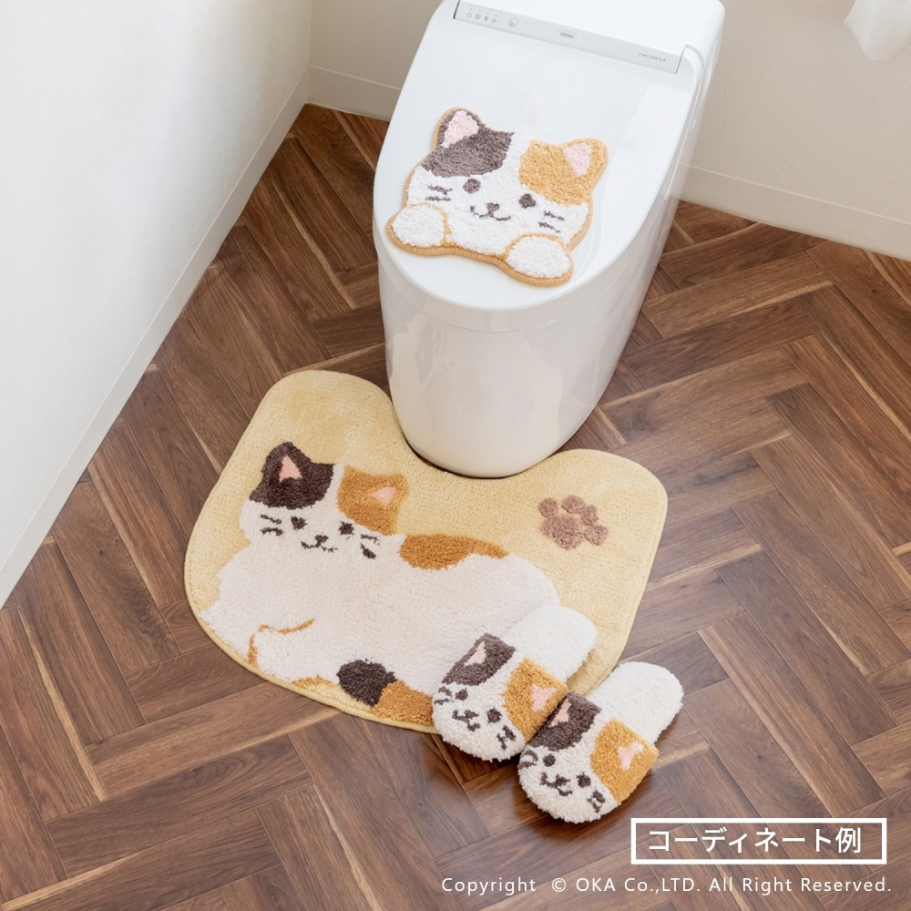 ファンディットアニマル トイレマット 約55×60cm （ 洗える 豆し