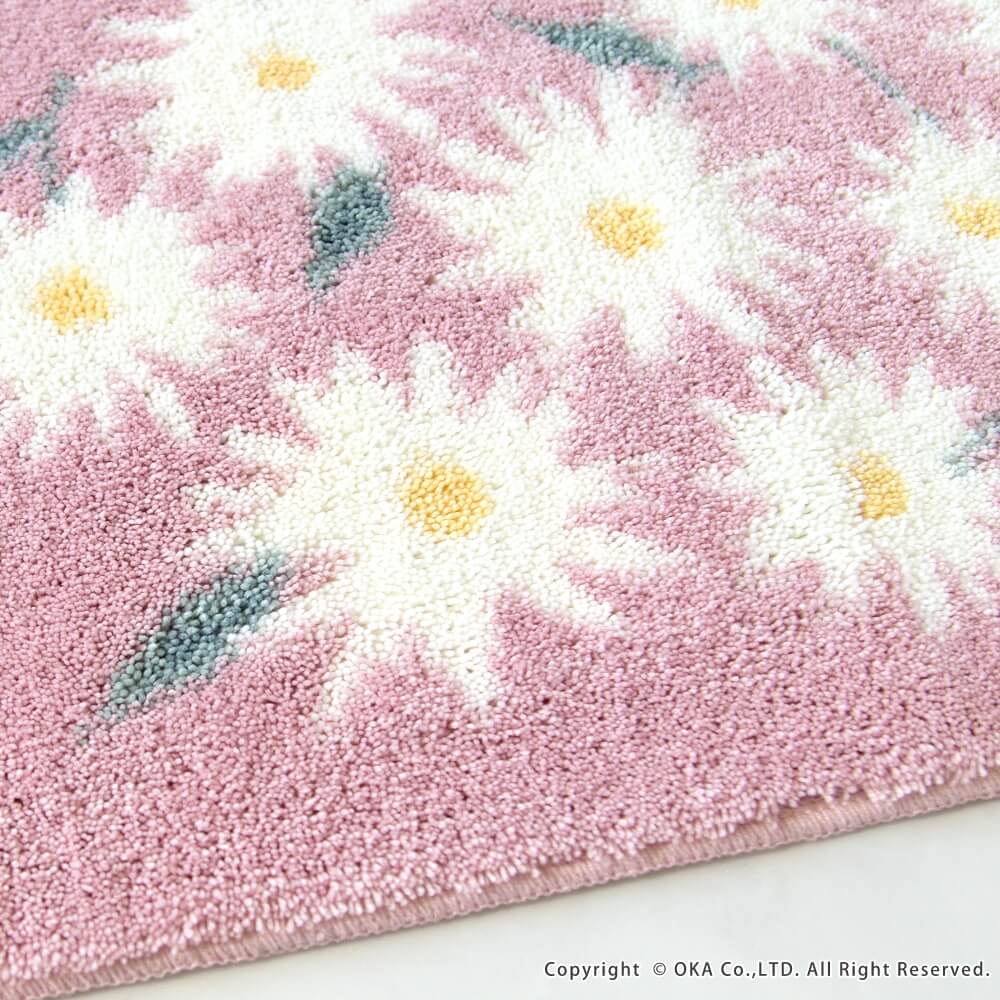 乾度良好ピュアデイジー バスマット 約45cm×60cm （ 洗える お風呂マット 吸水 速乾 抗菌 防臭 日本製 花柄 かわいい ） 通販