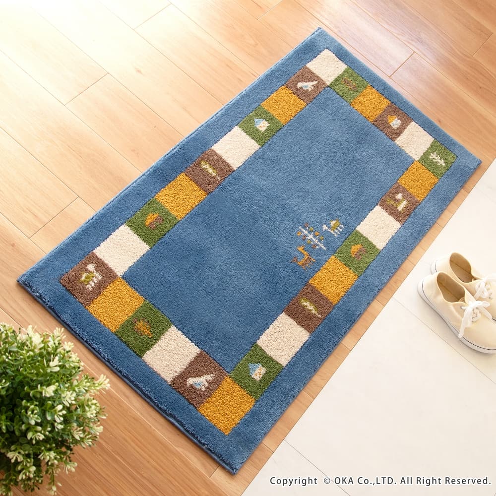 洗えるコーナー吸着玄関マットシエラ 約60cm×110cm （ 日本製 洗える