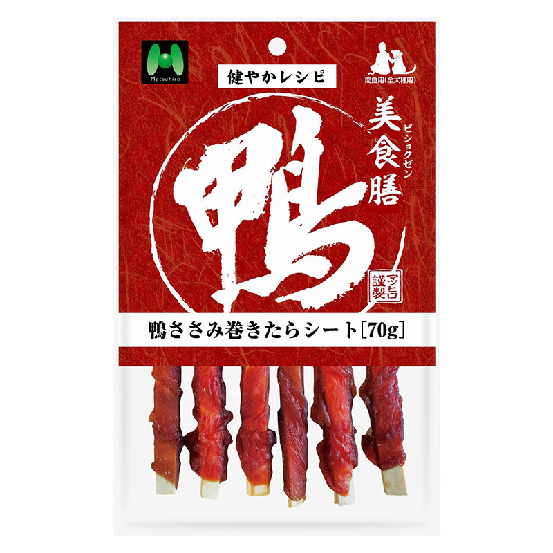 美食膳　鴨ささみ巻きたらシート（70g）