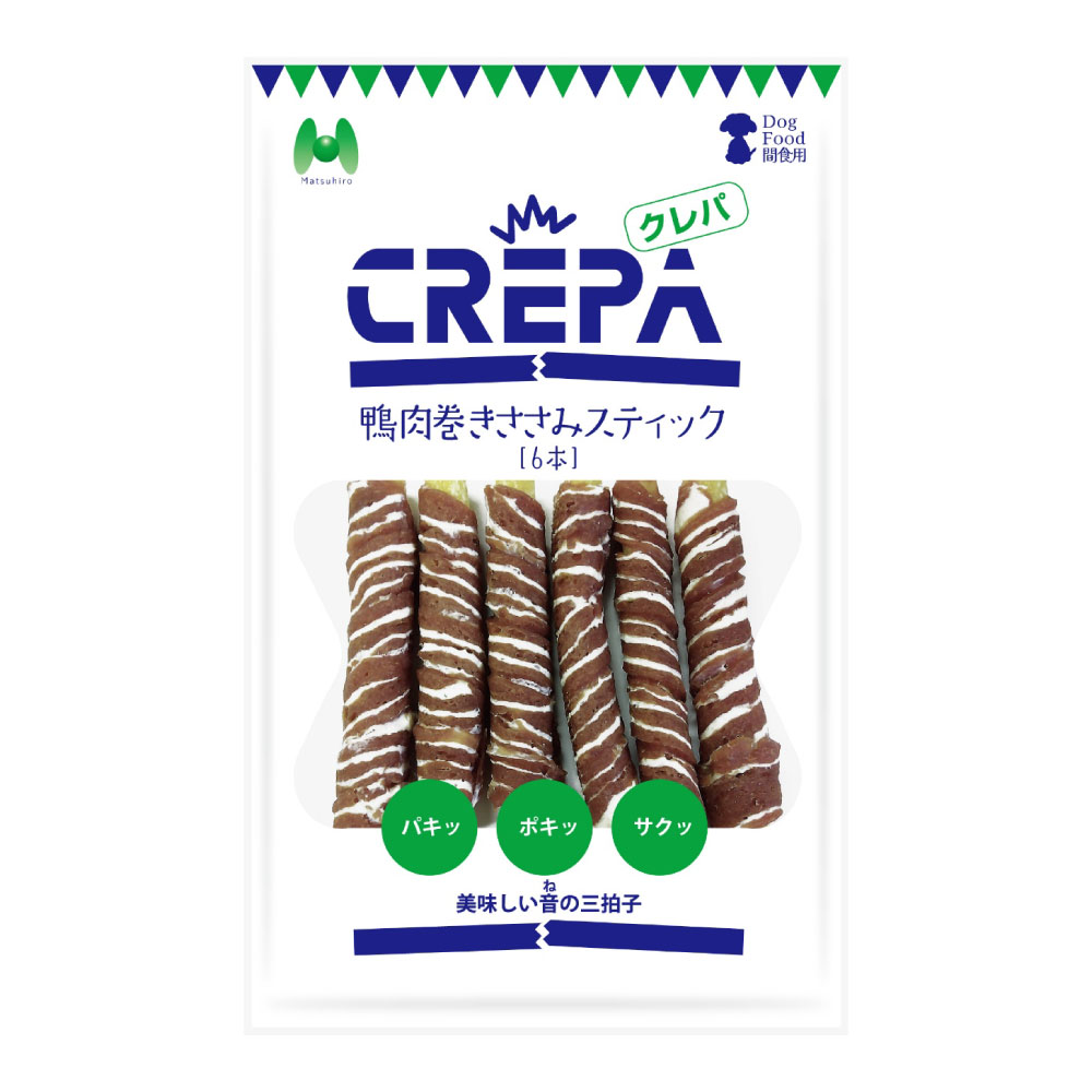 CREPA　鴨肉巻きささみスティック（6本）