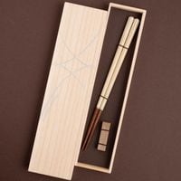 しのぎ 22.5cm 砂岩箸置付 ギフト箱付