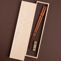 七角 拭漆 サティーネ 22cm 桐箱入 | お箸の専門店 【箸蔵まつかん】の