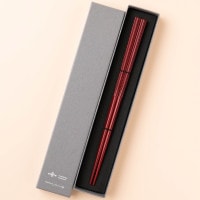 【nendo × 箸蔵まつかん】　hanataba 漆 朱×溜 23cm