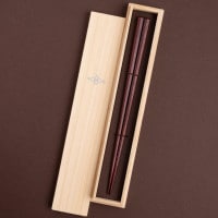 七角 拭漆 パープルハート 23.5cm 桐箱入