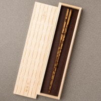 京都 清水銘竹 図面 八角拭漆 黒