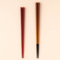 漆六角 箸先本乾漆