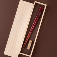 亀 彫塗分 22.5cm 砂岩箸置付 ギフト箱付