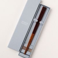 HASHIKURA SEASON01漆色 オーク 八角 砂岩箸置付 ギフト箱付