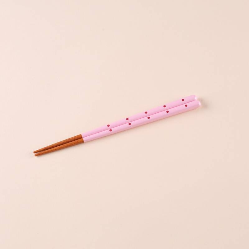 ｜サイズが選べる子ども箸｜水玉 ピンク 15cm/16.5cm/18cm 食洗対応　