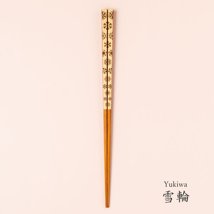 ふくのはし |きりりとした竹箸に縁起のいい文様を|細身 竹箸 24cm