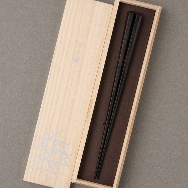 正八箸 黒檀 八角 23.5cm