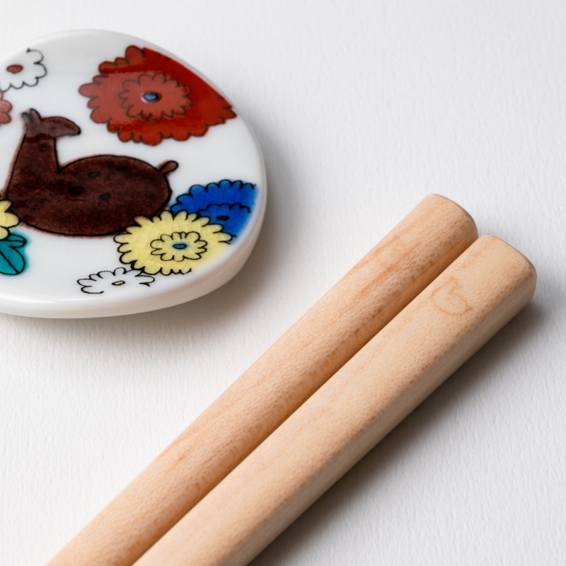 KUTANI SEAL お花の箸・菊 箸置付 ギフト箱付 食洗機対応