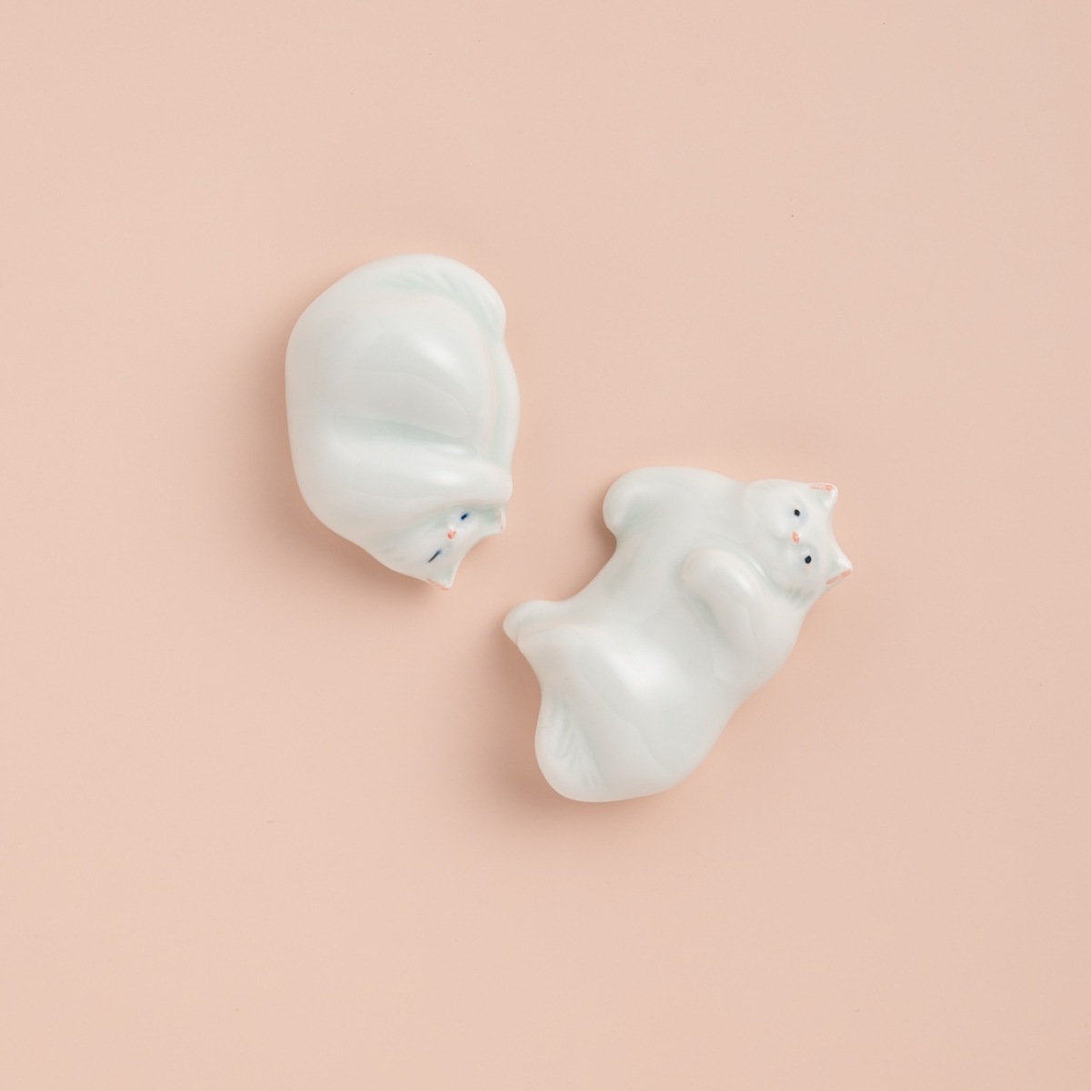 sen 猫の箸置 くるり/ぽてり