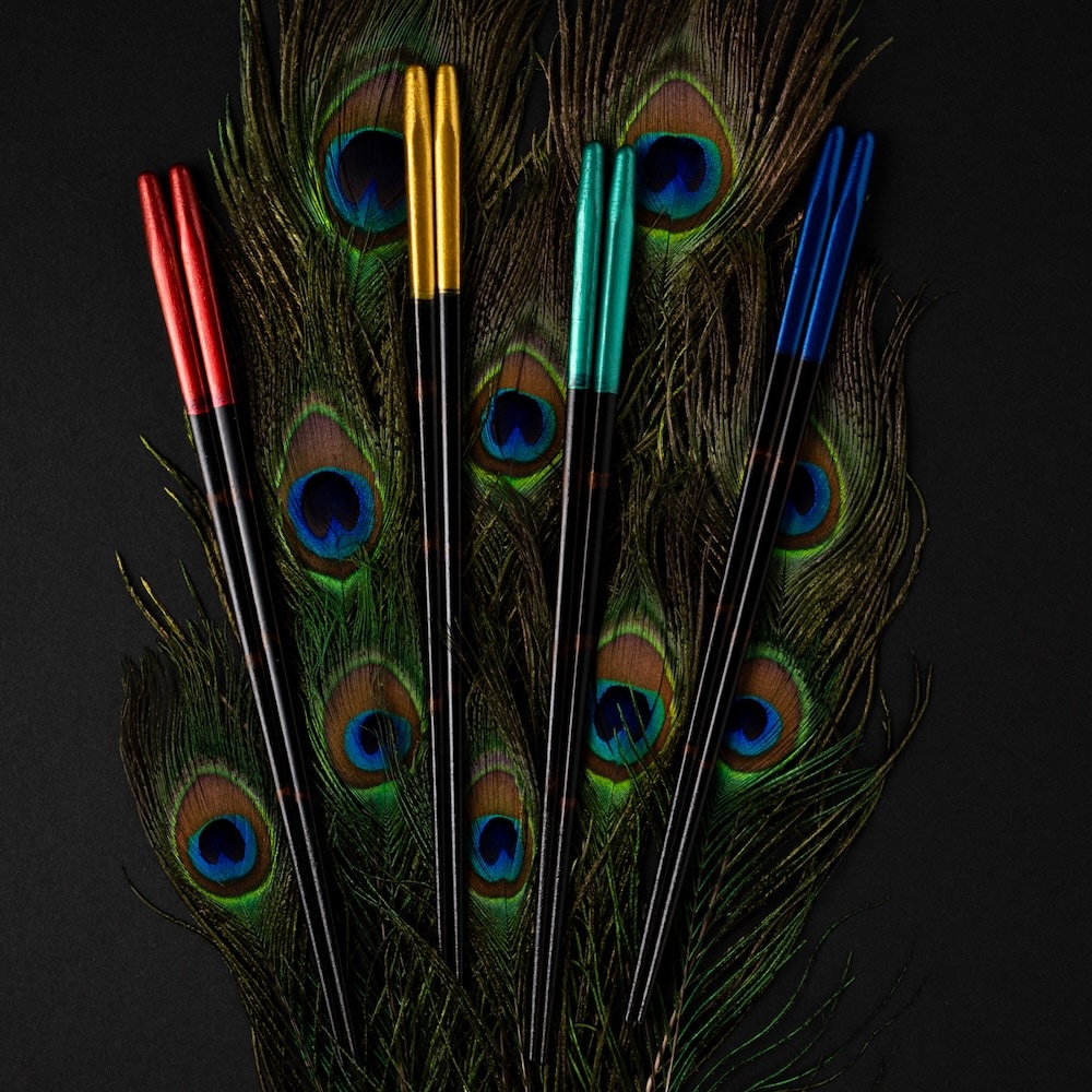 輪島孔雀 23cm|希望を描く、色彩の一膳