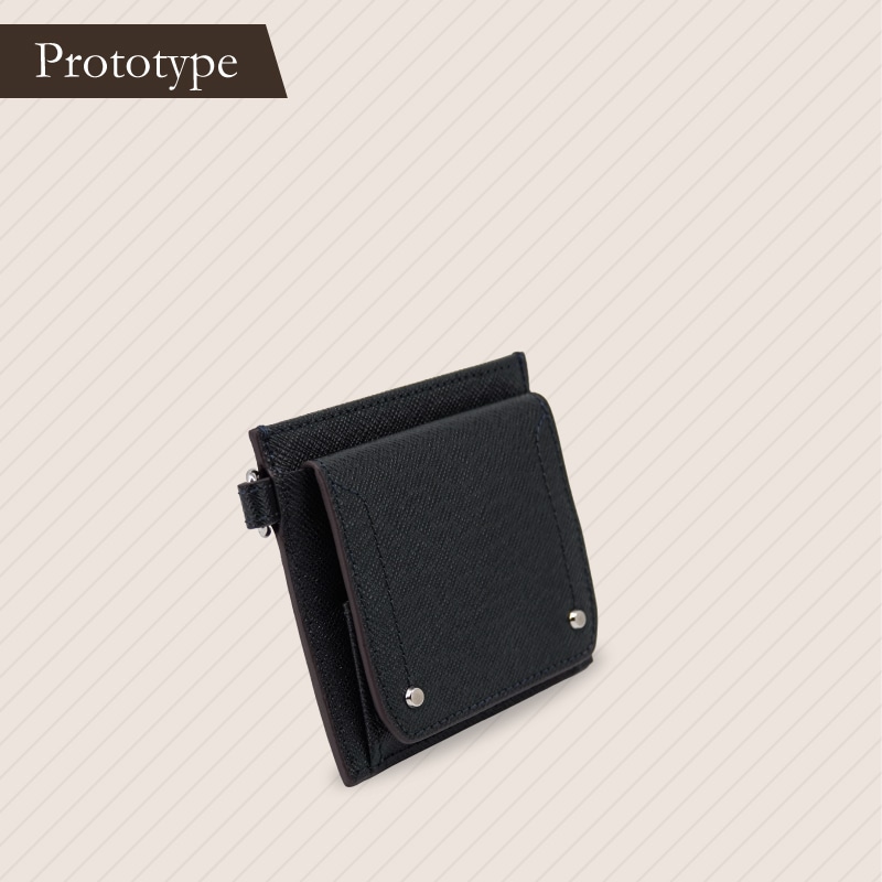 一点物】プロトタイプ コンパクトBoxウォレット zzs1300-43｜Kiefer