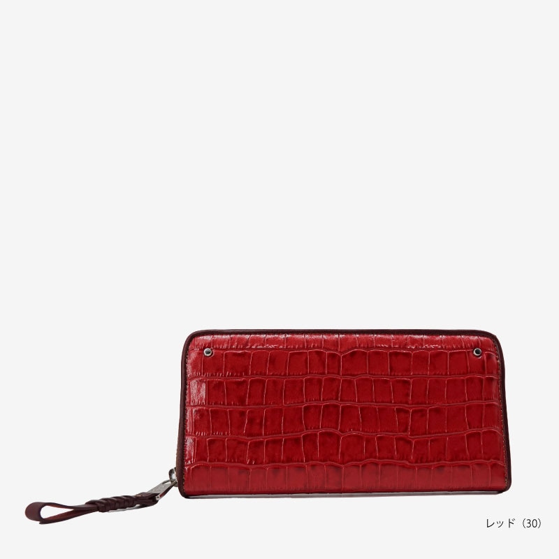 一点物】プロトタイプ ラウンド長財布 レッド zzs1301-56｜Kiefer neu