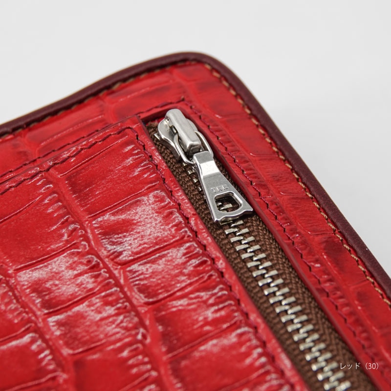 一点物】プロトタイプ ラウンド長財布 レッド zzs1301-56｜Kiefer neu