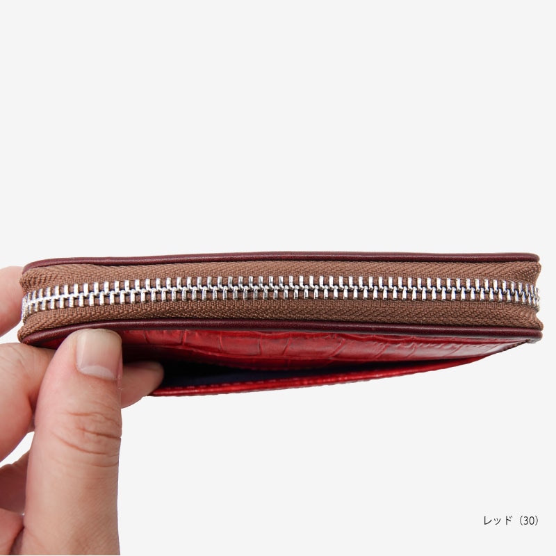 一点物】プロトタイプ ラウンド長財布 レッド zzs1301-56｜Kiefer neu