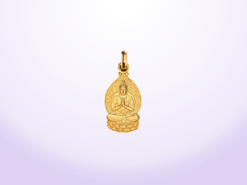午歳 勢至菩薩 18金製 御守御本尊ペンダントヘッド | 貴金属神仏具,御