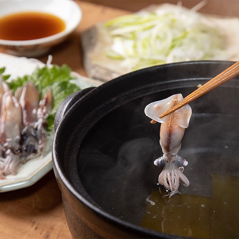 富山湾産ほたるいか　しゃぶしゃぶセット(ぽん酢+昆布付き)
