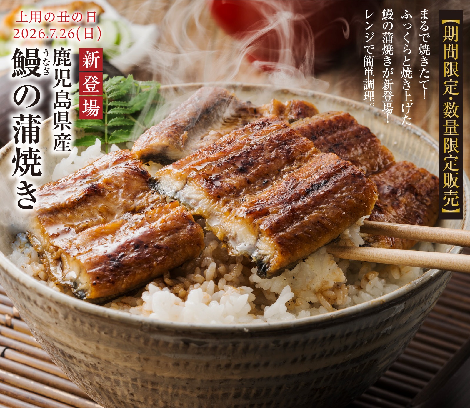 鹿児島県産 鰻の蒲焼き【特大1枚】（タレ付き）