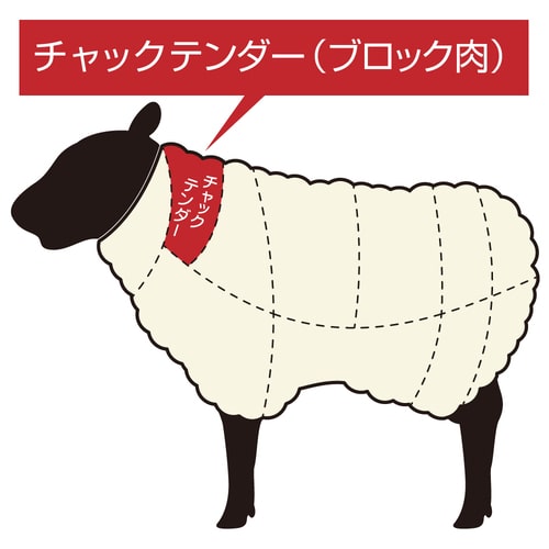 【ホゲット】北海道滝川産サフォークホゲット　チャックテンダー(2L) 300g《冷凍》[web受付限定]