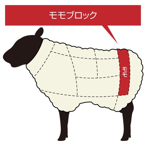 【ホゲット】北海道滝川産サフォークホゲット　ももブロック（ナックル）(M) 250g《冷凍》[web受付限定]