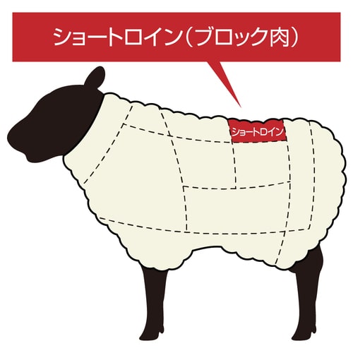 【ラム】北海道滝川産サフォークラム　ショートロイン（ロース）(M) 200g《冷凍》[web受付限定]