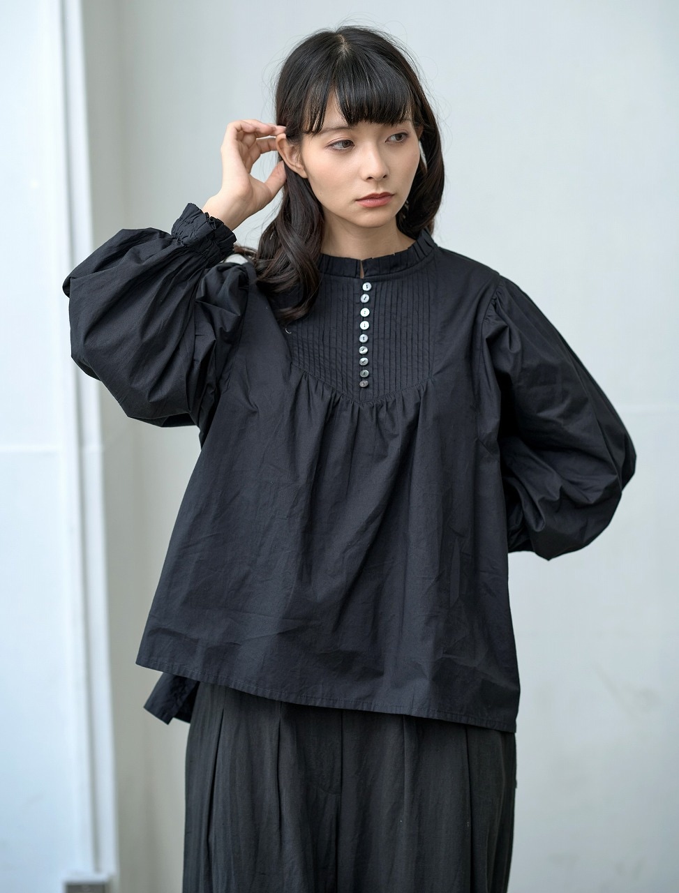 菫(*^^*)スモック風ブラウス 菫(*^^*)スモック風ブラウス 菫(*^^*)スモック風ブラウス