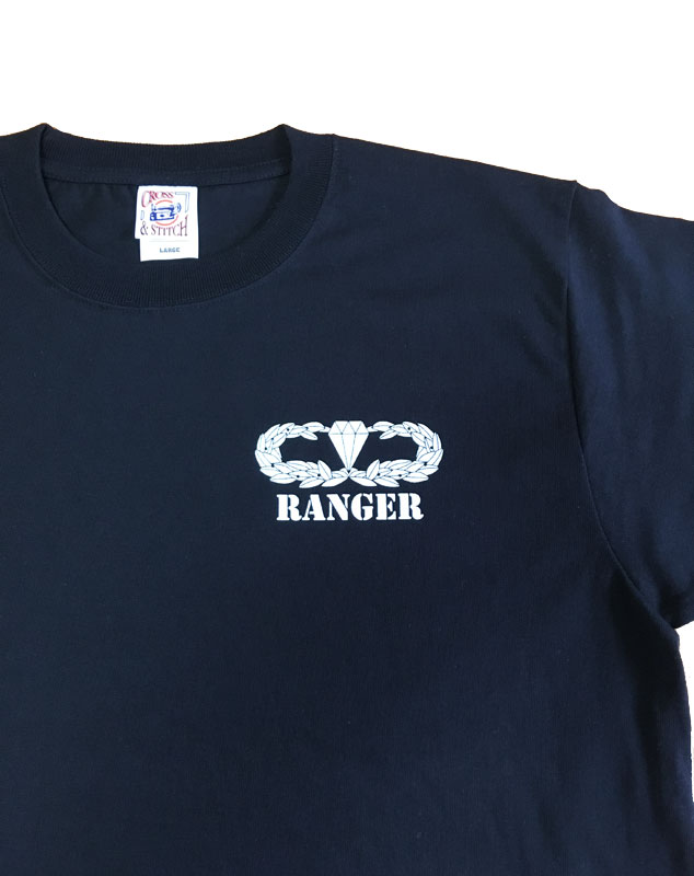 自衛隊　レンジャー　RANGER ティーシャツ　Tシャツ 勝利と堅固な意志】RANGER Tシャツ