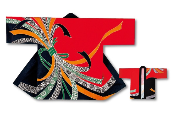 大人反応染法被[宮]6128（赤・黒）