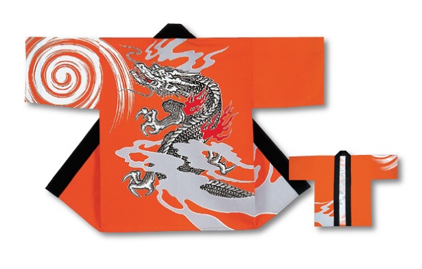 大人反応染法被[若]6224（オレンジ）【祭りグッズ.jp】