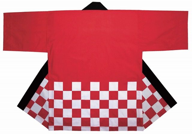 大人法被（ハッピ）[竺] 6288（赤）