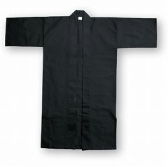 大人無地カラー長法被[銚] 6107黒