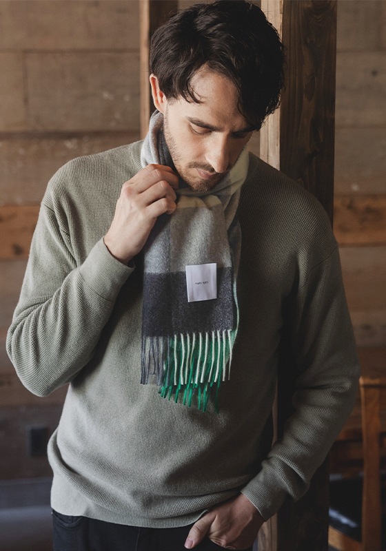 カシミヤ100% マフラー 全20色 チェック柄 メンズ | マフラー | matti