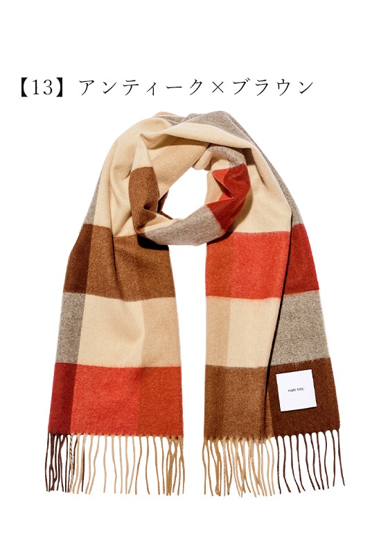 @あきさん@専用matti totti 100%カシミヤ マフラー 赤 チェック カシミヤ100% マフラー 全20色 チェック柄 レディース | マフラー