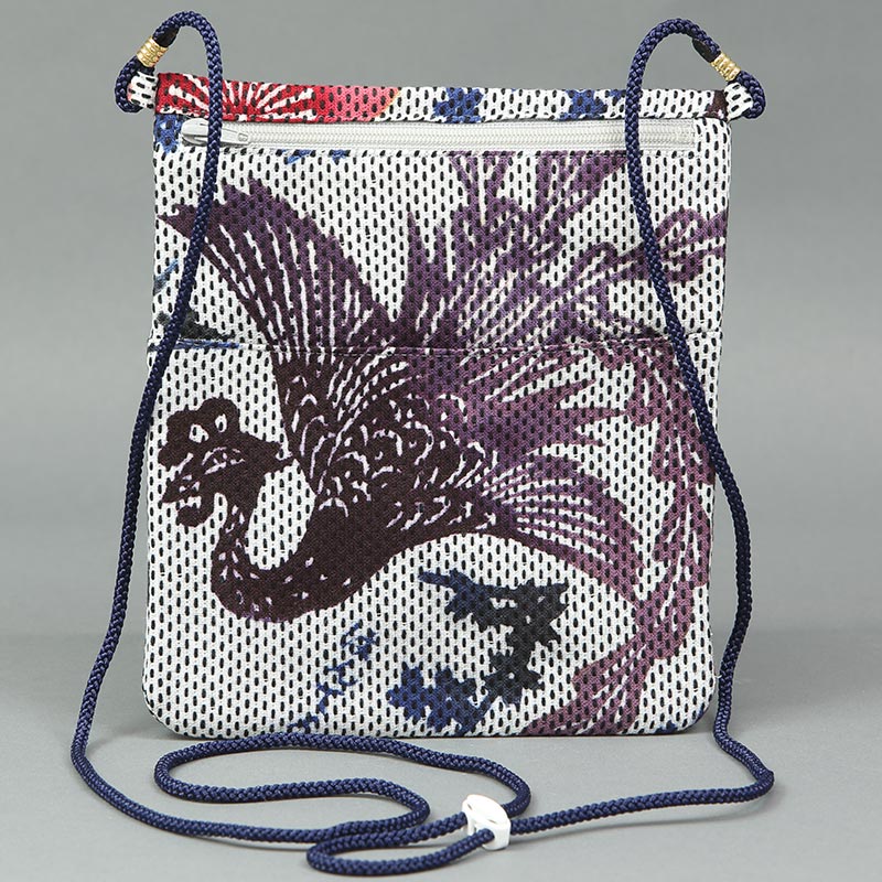 祭ポシェット【櫻鳳凰｜白黒刺】祭用品専門店浅草絆纒屋ネットショップ