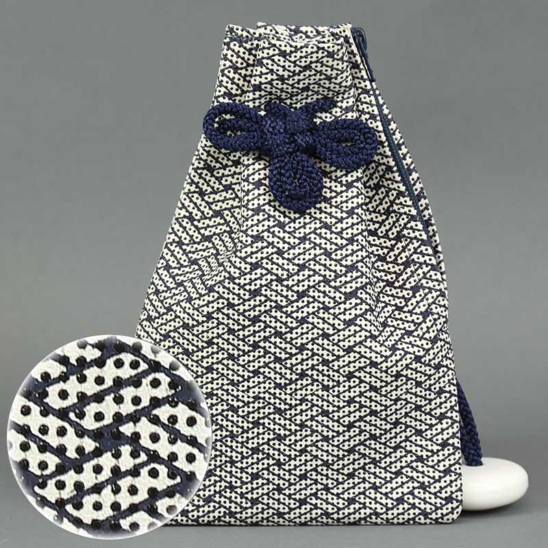 印傳腰下巾着【網代・檜垣｜紺】祭用品専門店浅草絆纒屋ネットショップ