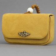 合切袋【牛革ヌバック｜金茶】祭用品専門店浅草絆纒屋ネットショップ